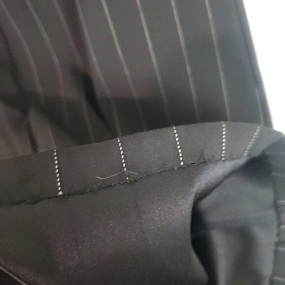 H&M Vintage Trousers 4 Black Striped Flare Leg Business Casual Academia Work - Picture 4 of 14